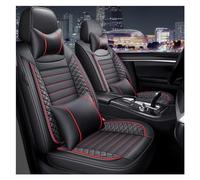 Protection ImperméAble Cuir Housse De Siège Voiture Accessoires Voiture Pour Civic Pour City Pour CRV Pour Crosstour Pour Jazz Pour Odyssey Pour AVezel Couverture Couvre Sieges(Black Red 5 Seat,B)