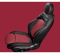 Protection ImperméAble Cuir Pour MINI Pour Cooper Pour R58 R59 Housse De Siège De Voiture Coussin En Cuir PU Imperméable À L'eau Résistant À La Saleté Couverture Couvre Sieges(Black Red B)