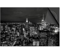 Protection induction 60x52 - plaque de recouvrement induction mat- Dietrix protection de table de cuisson- DELUXE - Villes - New York Noir Blanc