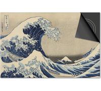 Protection induction 60x52 - plaque de recouvrement induction mat- Dietrix protection table de cuisson- Base - Maîtres anciens - Hokusai Peinture de la grande vague