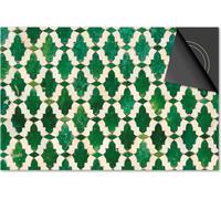 Protection induction 60x52 - plaque de recouvrement induction matt- Dietrix protection table de cuisson- Base - Hexagon & Mosaik - Carreau marocain Vert Blanc