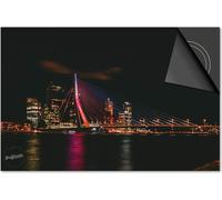 Protection induction 71x52 - plaque de recouvrement induction mat- Dietrix Protection de table de cuisson- Exclusif - Villes - Pont Erasmus de Rotterdam couleur