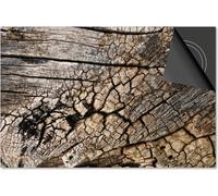 Protection induction 76x51,5 - plaque de recouvrement induction mat- Dietrix protection de table de cuisson- DELUXE - Bois et arbre - écorce arbre sur pied Marron