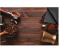 Protection induction 76x51,5 - plaque de recouvrement induction mat- Dietrix Protection de table de cuisson- Exclusif - Café et chocolat - sur Wood Beans