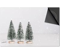 Protection induction 76x51,5 - plaque de recouvrement induction mat- Dietrix protection table de cuisson- Base - Noël- Trois bûches de Noël
