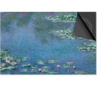 Protection induction 76x51,5 - plaque de recouvrement induction mat- Dietrix protection table de cuisson- Base - Maîtres anciens - Claude Monet peinture nymphéas