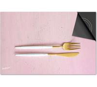 Protection induction 83x51,5 - plaque de recouvrement induction mat- Dietrix Protection de table de cuisson- Base - Coutellerie - Rosa Fourchette et couteaux
