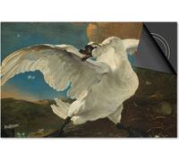 Protection induction 83x51,5 - plaque de recouvrement induction mat- Dietrix protection de table de cuisson- DELUXE - Maîtres anciens - Jan Asselijn Peinture Le cygne en péril