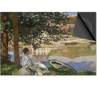 Protection induction 83x51,5 - plaque de recouvrement induction mat- Dietrix Protection de table de cuisson- Exclusif - Maîtres anciens - Claude Monet On the Bank of the Seine Bennecourt