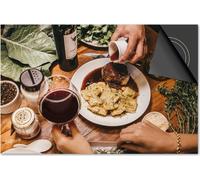 Protection induction 83x51,5 - plaque de recouvrement induction mat- Dietrix protection table de cuisson- DELUXE - Food - Wein, pasta en biefstuk