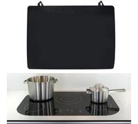 Protection Induction: WANDGU 51 x 63 cm Protection pour Plaque de Cuisson Anti-éclaboussures Cuisine, Couverture pour Plaque Vitrocéramique Protection Induction Tapis Enroulable Noir