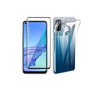 Protection intégrale 360 degres pour Oppo A53S 2020 / Oppo A53 2020 : Coque Transparente ET Protection écran FULL Cover noir