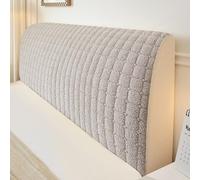 Protection intégrale CozyDream Cloud Velvet en velours extensible Housse de Tete de Lit 160, douce et matelassée, lavable Housse Tete de Lit, adaptée aux lits rembourrés Gris clair 190 cm/75 pouces