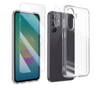 Protection Intégrale pour Galaxy A27 Coque Silicone Verre Écran et Caméra Transparent