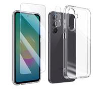 Protection Intégrale pour Galaxy A27 Coque Silicone Verre Écran et Caméra Transparent