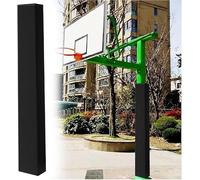 Protection Intégrale pour Poteau De Basket-Ball Carré, Barrière Anti-Collision, Rembourrage sur Mesure pour La des Joueurs, Gymnase(Black,20cm)