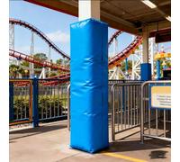 Protection Intégrale pour Poteau De Basket-Ball Carré, Barrière Anti-Collision, Rembourrage sur Mesure pour La Protection des Joueurs, Gymnase(Blue,150CM-15X15CM)