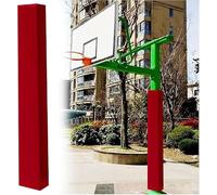 Protection Intégrale pour Poteau De Basket-Ball Carré, Barrière Anti-Collision, Rembourrage sur Mesure pour La des Joueurs, Gymnase(Red,15cm)