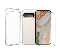 Protection intégrale Verre Trempé pour Google Pixel 9 5G 6.3"" + Verre Trempé Caméra Arrière + Coque souple transparente -Yuan-