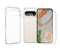 Protection intégrale Verre Trempé pour Google Pixel 9 PRO XL 5G + Verre Trempé Caméra Arrière + Coque souple transparente -Yuan-
