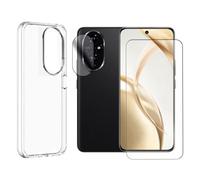 Protection intégrale Verre Trempé pour HONOR 200 5G 6.7""+ Verre Trempé Caméra Arrière + Coque souple silicone transparente-Yuan