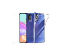 Protection intégrale Verre Trempé pour Samsung Galaxy A41+Verre Trempé Caméra Arrière+Coque souple silicone transparente--
