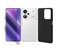 Protection intégrale Verre Trempé pour Xiaomi Redmi Note 13 Pro+ Plus 5G+ Verre Trempé Caméra Arrière+Coque souple Noir-Yuan