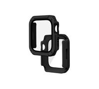 Protecteur d'écran en verre trempé noir Avizar pour Apple Watch 44 mm série 7/8
