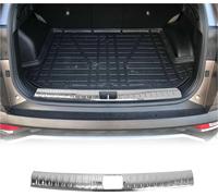 Protection intérieure du seuil de chargement Pare-chocs pour Hyundai Tucson 2015-2020 Acier inoxydable Chrome