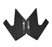 Protection latérale de réservoir de carburant pour moto - Autocollant antidérapant pour genou - Compatible avec CFMOTO CF-Moto 400NK 650NK CF650TR 2018-2024, noir et bleu, imperméable (noir)