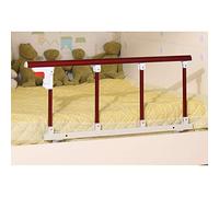 Protection latérale pour barrières de lit pour personnes âgées, poignée d'assistance pour adultes, barrière de lit pour handicapés, métal, grain de bois rouge, sécurité latérale pour handicapés, bar