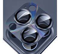 Protection Lentille Appareil Photo Iphone 15 Pro / 15 Pro Max - Verre Trempé 9h, Anneau Aluminium, Anti-Rayures Et Anti-Traces, Cercle Nocturne, Effet Dégradé, Installation Sans Bulles, Compatible Coq