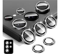 Protection Lentille Caméra Effet Diamant Pour Samsung Galaxy S22 Ultra - Verre Trempé 9h Avec Anneau Métal Brillant, Anti-Rayures Et Installation Facile