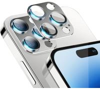 Protection Lentille Caméra Iphone 14 Pro / 14 Pro Max - Verre Trempé Hd & Bague En Alliage D'aluminium 360°, Anti-Rayures, Anti-Empreintes, Sans Obstruction Du Flash, Pose Facile