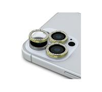 Protection lentille caméra iPhone 16 Pro/16 Pro Max Verre trempé Strass Doré