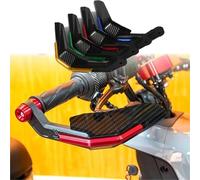Protection Levier Protege Poignee Moto Protecteur de guidon universel coupe-vent en Fiber de carbone, 7/8 pouces, adapté aux motos, Scooter, levier de montagne(2 Red)