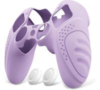 Protection Manette Pour Ps5 Edge Coque Silicone Avec Capuchon Joystick,Housse Pour Ps5 Edge Controller Protège Accessoires-Mauve¿Guardian Edition