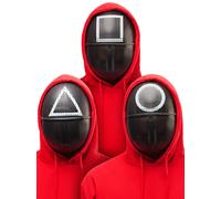 Protection Masque Ensemble Trois Pièces Squid Jeu Guards Adultes Déguisement