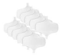 Protection Menstruelle Lavable en Coton, Lot de 10, Blanc | Doublure Imperméable en Tissu Coton, Bord Dentelle, Boutons-pression, pour Nuit et Course