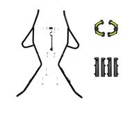 Protection Moteur Cage Cascade Barre Anti-Chute pour Pare-Choc AV&Ant De Moto, Accessoires De Modification De Protection du Moteur pour PCX160 PCX150 PCX 160 150