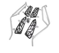 protection moteur de moto Pour Zontes 350D 350M Et 350E Protection De Cadre Pare Chocs Barres Moteur Motos(350M-Silver)