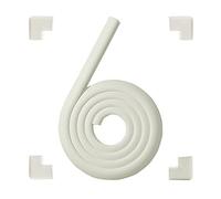 Protection Mousse d'Angles et Rebords pour Bébés. 2 M avec et 4 Protège Coin. Convient pour Table, Bureau, Cheminée, Comptoir - Coins Pointus Kit de Sécurité Enfants (Blanc (4 Coins et 2 m))