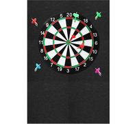 Protection Murale Flechette, Cible Flechette en Feutre Autocollante, Mur de Fond de Fléchettes Universel, Empêche Les Dommages aux Murs et aux Pointes de Flechettes (Noir, 6PCS)