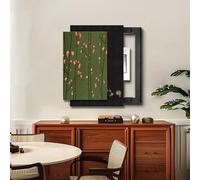 Protection Murale pour Compteur Électrique Cache Boîtier Décoratif avec Système de Coulisse Douce Tableau Art Mural Polyvalent pour Masquer Défauts de Rénovation(Style-e,W22"*H26")