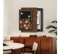 Protection Murale pour Compteur Électrique Cache Boîtier Décoratif avec Système de Coulisse Douce Tableau Art Mural Polyvalent pour Masquer Défauts de Rénovation(Style-o,W22"*H26")