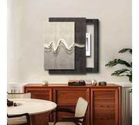 Protection Murale pour Compteur Électrique Cache Boîtier Décoratif avec Système de Coulisse Douce Tableau Art Mural Polyvalent pour Masquer Défauts de Rénovation(Style-p,W26"*H34")