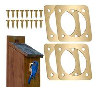 Protection Nichoir - 5×5 Cm Garde Trou Oiseau | Plaques Métal Entrée Nid Cuivre pour Merle Bleu | Barrière Sécurisée, Aviary Extérieur, Jardin, Installation Facile