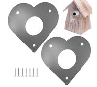 Protection Nichoir Pic - Garde Trou pour Boîte Nidification | Protection Métal Volière | Défense Anti Prédateur Entrée Nid, Set 28mm + 32mm avec Vis, Accessoire Abri Oiseau