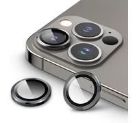 Protection Objectif Caméra Pour Iphone 13 Pro 6,1 Pouces & 13 Pro Max 6,7 Pouces - Verre Trempé 9h Hd Avec Anneau Métallique, Anti-Rayures Et Anti-Empreintes, 1 Pièce (Graphite)