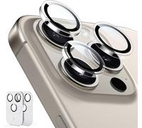 Protection Objectif Caméra Pour Iphone 15 Pro Max/15 Pro/14 Pro Max/14 Pro, Protecteurs Individuels Hd Robustes, Anti Rayures, Ultra-Fin, Série Armorite, 2 Pack, Transparent